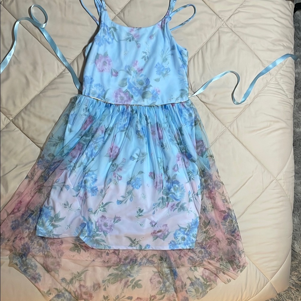Floral Kids Formal Dress - Picture 2 of 4